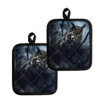 Owl At Night Print Pot Holders