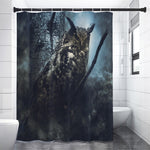 Owl At Night Print Premium Shower Curtain