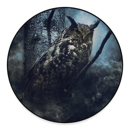 Owl At Night Print Round Floor Mat