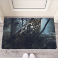 Owl At Night Print Rubber Doormat