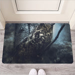 Owl At Night Print Rubber Doormat