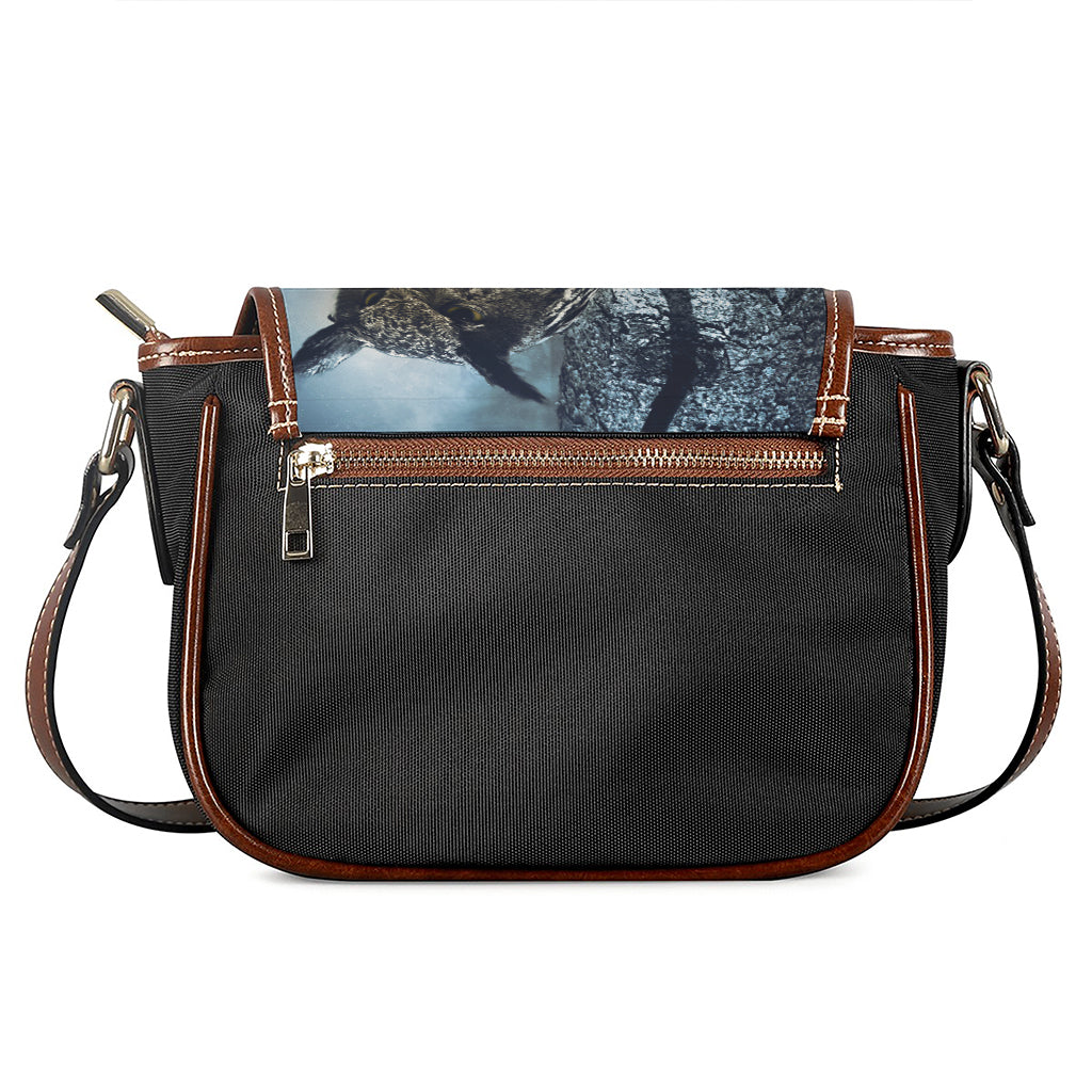 Owl At Night Print Saddle Bag