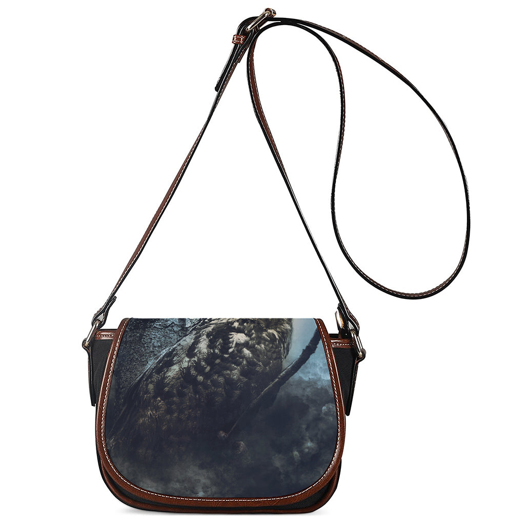 Owl At Night Print Saddle Bag