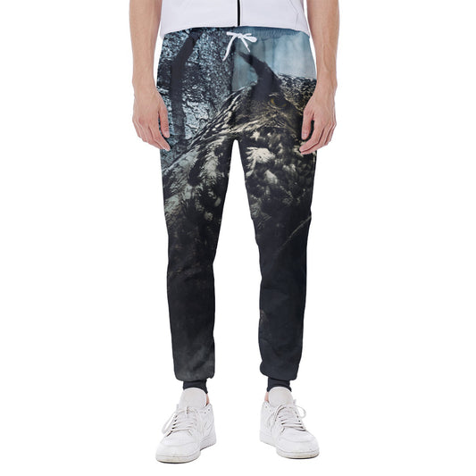 Owl At Night Print Scuba Joggers