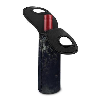 Owl At Night Print Single Neoprene Wine Tote