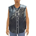 Owl At Night Print Sleeveless Baseball Jersey