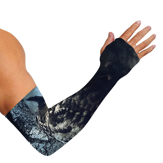Owl At Night Print Sun Protection Arm Sleeves