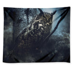 Owl At Night Print Tapestry