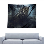 Owl At Night Print Tapestry