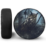 Owl At Night Print Tire Cover