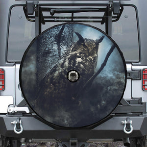 Owl At Night Print Tire Cover With Camera Hole