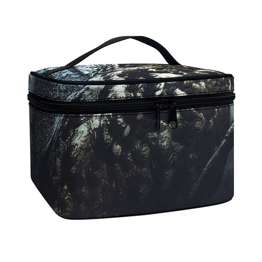 Owl At Night Print Travel Makeup Bag