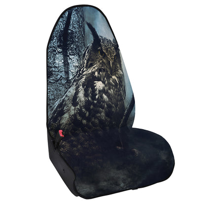 Owl At Night Print Waterproof Car Seat Cover