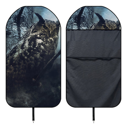 Owl At Night Print Waterproof Car Seat Cover