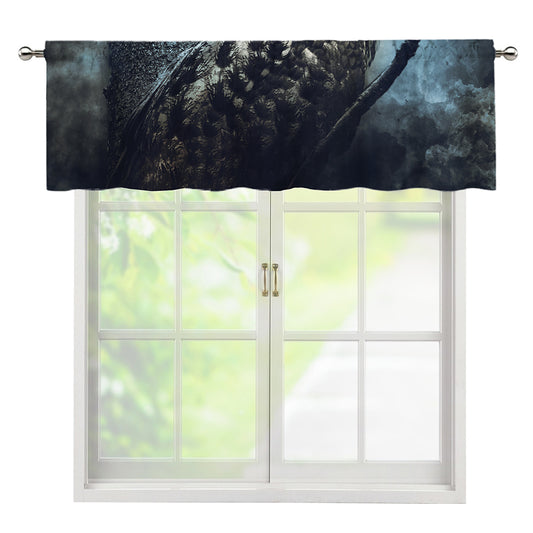 Owl At Night Print Window Valance