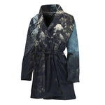 Owl At Night Print Women's Bathrobe