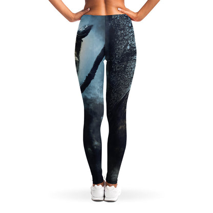 Owl At Night Print Women's Leggings
