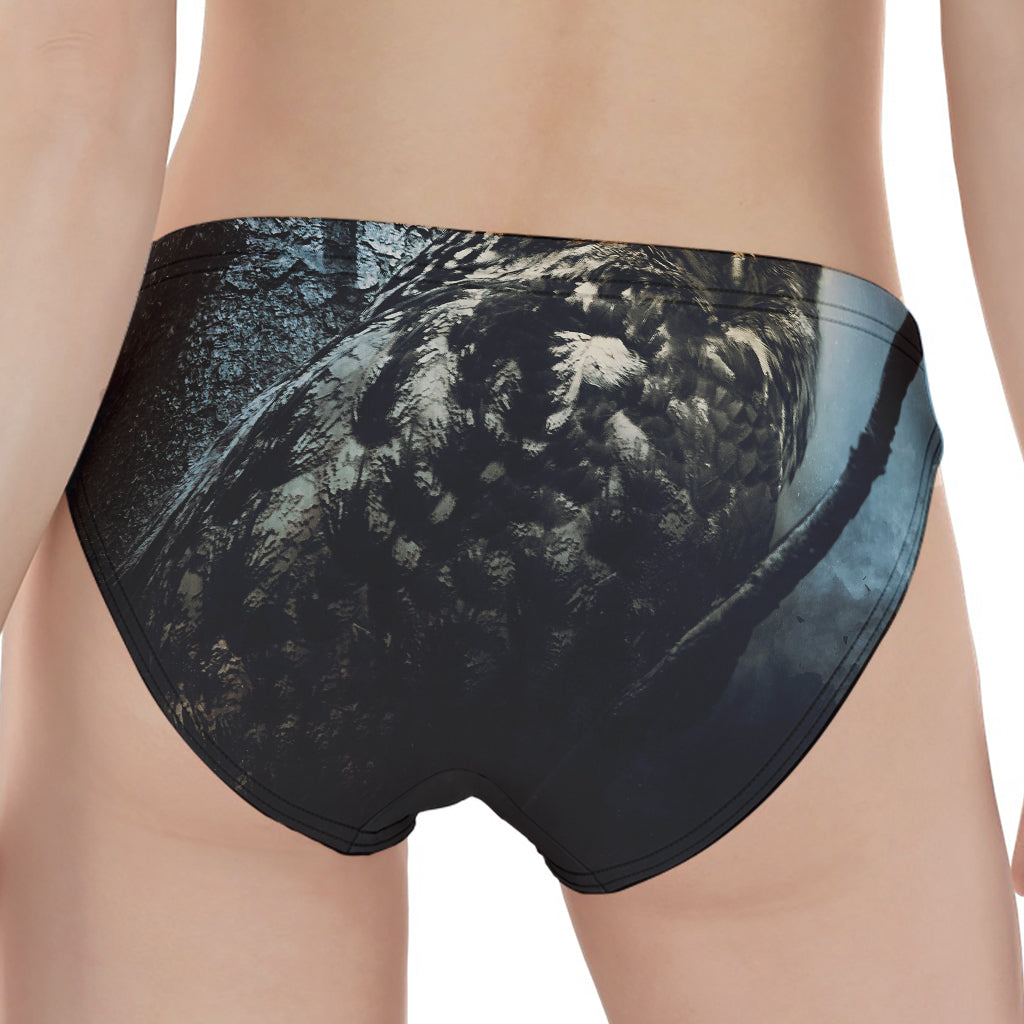 Owl At Night Print Women's Panties