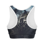 Owl At Night Print Women's Sports Bra