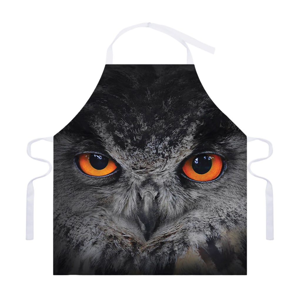 Owl Eyes Print Adjustable Apron