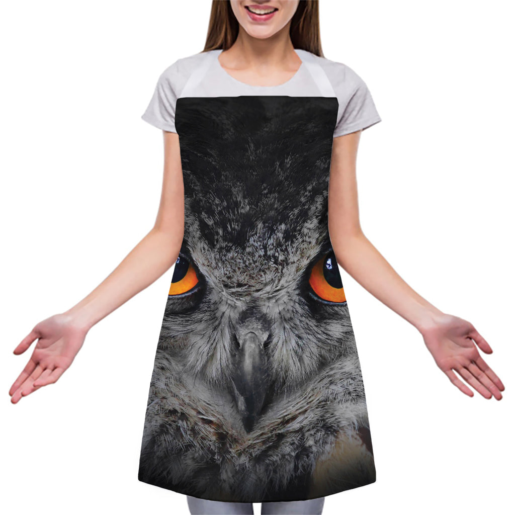 Owl Eyes Print Adjustable Apron