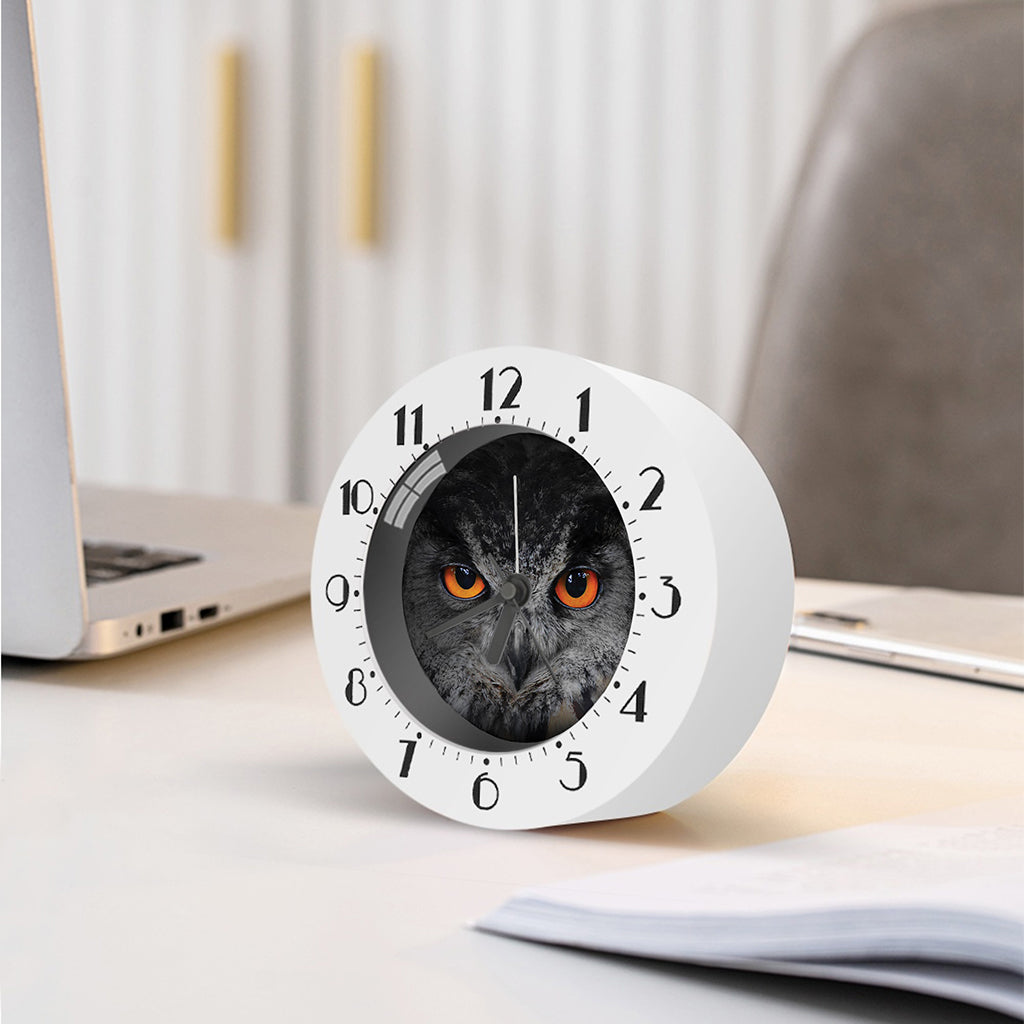 Owl Eyes Print Alarm Clock