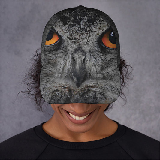 Owl Eyes Print Baseball Cap