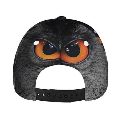 Owl Eyes Print Baseball Cap