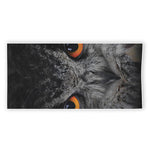Owl Eyes Print Beach Towel