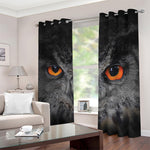 Owl Eyes Print Blackout Grommet Curtains