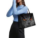 Owl Eyes Print Canvas Tote Bag