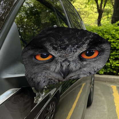 Owl Eyes Print Car Side Mirror Covers