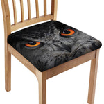 Owl Eyes Print Chair Cushion Cover