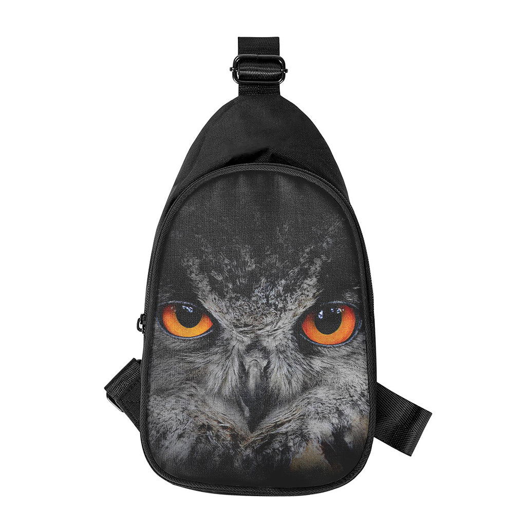 Owl Eyes Print Chest Bag