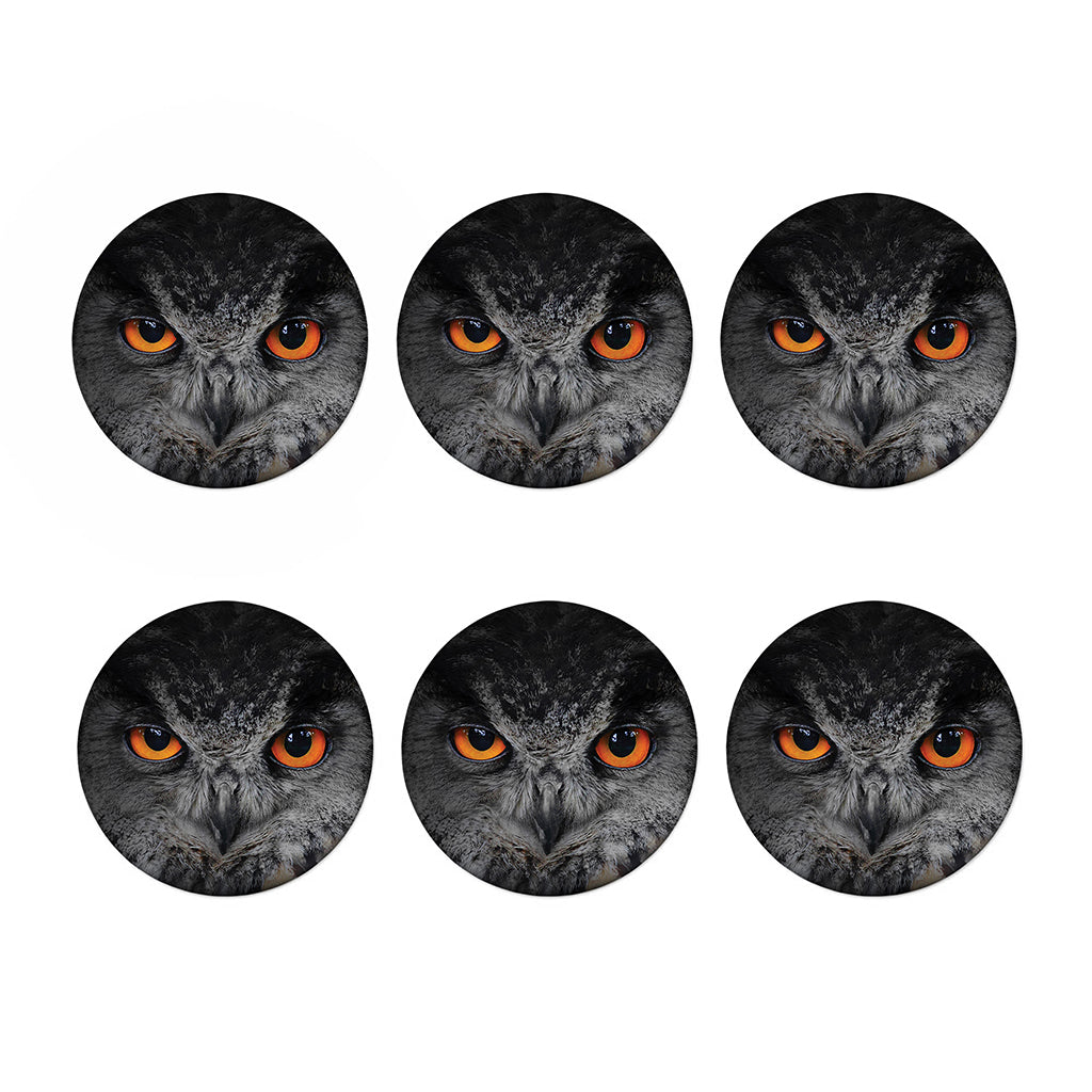 Owl Eyes Print Coaster Set