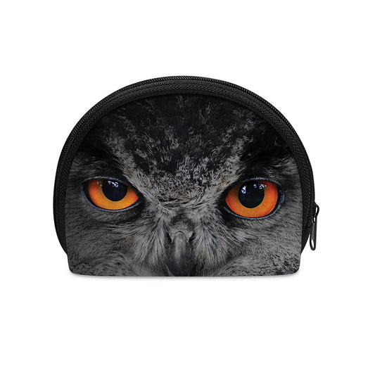 Owl Eyes Print Coin Purse