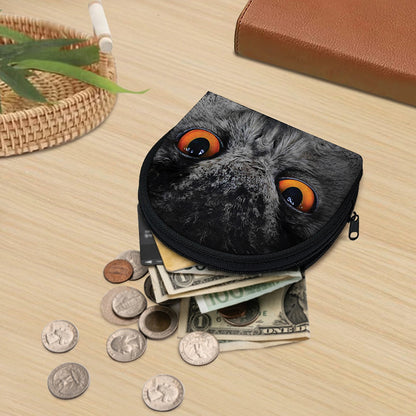 Owl Eyes Print Coin Purse