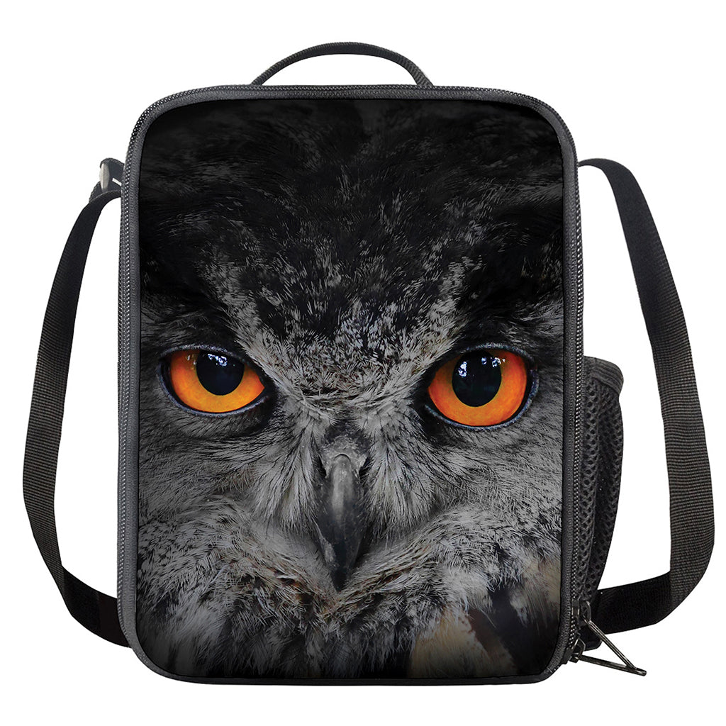 Owl Eyes Print Crossbody Lunch Bag