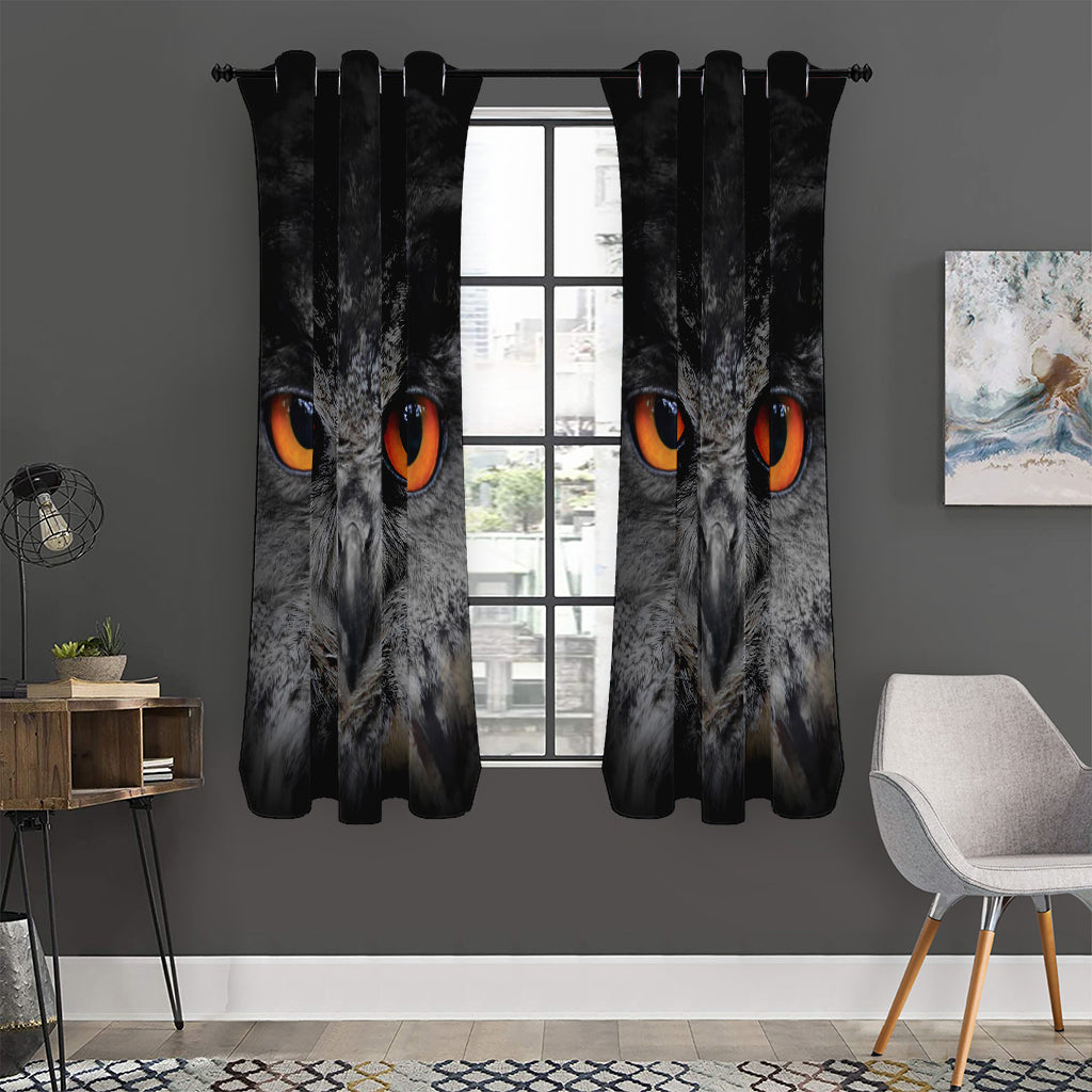Owl Eyes Print Curtain