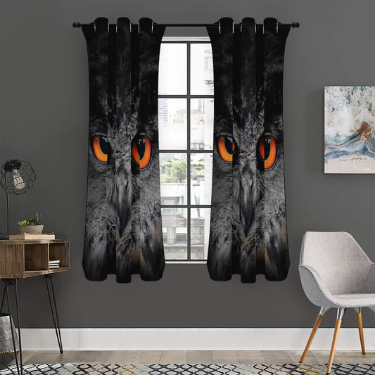 Owl Eyes Print Curtain