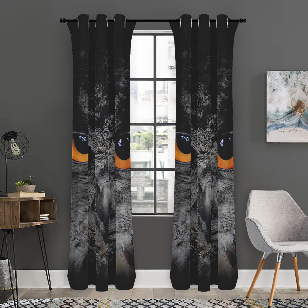 Owl Eyes Print Curtain