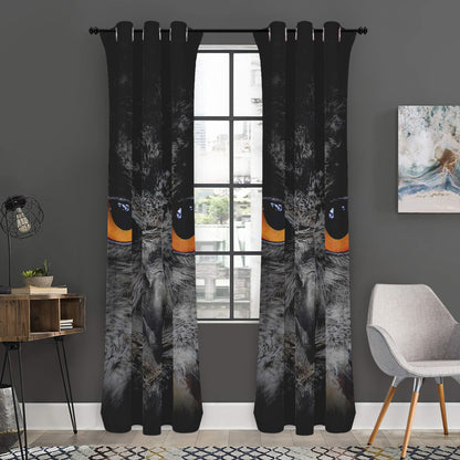 Owl Eyes Print Curtain