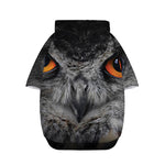 Owl Eyes Print Dog Zip Up Hoodie
