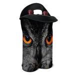 Owl Eyes Print Double Neoprene Wine Tote
