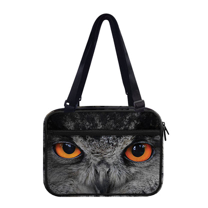 Owl Eyes Print Double Strap Bible Bag