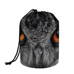 Owl Eyes Print Drawstring Makeup Bag