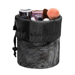 Owl Eyes Print Drawstring Makeup Bag