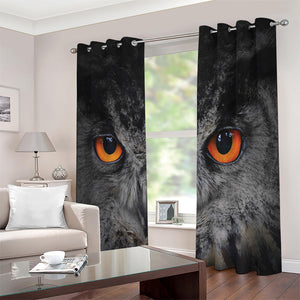 Owl Eyes Print Extra Wide Grommet Curtains