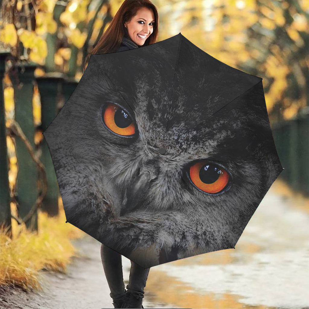 Owl Eyes Print Foldable Umbrella