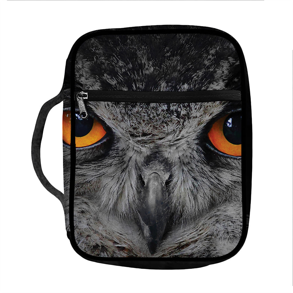 Owl Eyes Print Front Pocket Bible Bag